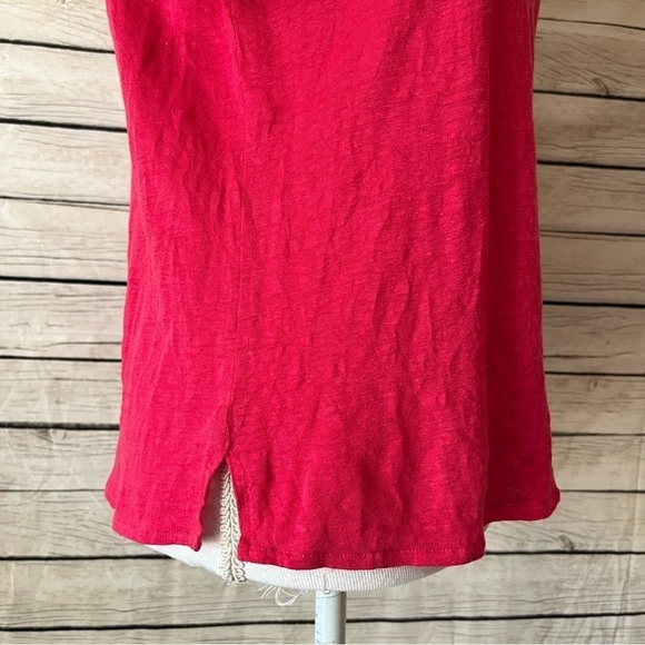 Majestic Filatures Women's Linen/Elastane Short Sleeve Crewneck Pink Tee - Picture 6 of 13